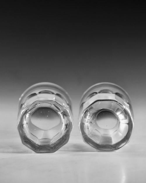 ANTIQUE GLASS TUMBLERS PAIR ENGLISH C1870 - ADDITIONAL PHOTO 5