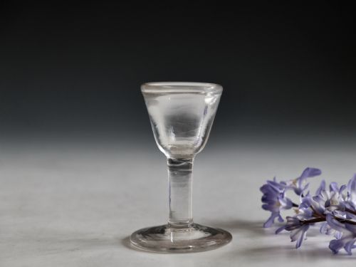 antique glass toasting glass english mid 18th century - CATEGORY: ANTIQUE GLASS - DATED 18TH CENTURY