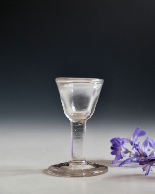 ANTIQUE GLASS TOASTING GLASS ENGLISH MID 18TH CENTURY - ADDITIONAL PHOTO 1