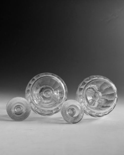 ANTIQUE GLASS DECANTERS PAIR ENGLISH C1835 - ADDITIONAL PHOTO 9