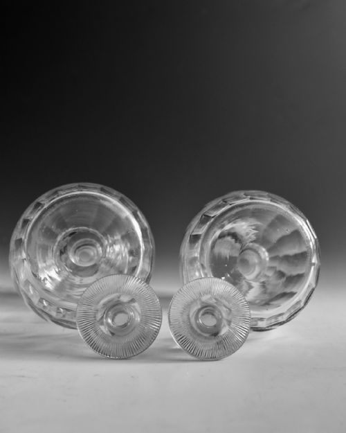 ANTIQUE GLASS DECANTERS PAIR ENGLISH C1835 - ADDITIONAL PHOTO 10