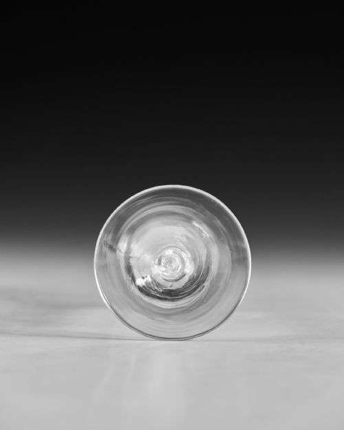 ANTIQUE GLASS WINE GLASS AIR TWIST ENGLISH C1755 - ADDITIONAL PHOTO 7