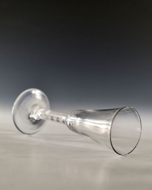 ANTIQUE GLASS ALE GLASS OPAQUE TWIST ENGLISH C1765 - ADDITIONAL PHOTO 5