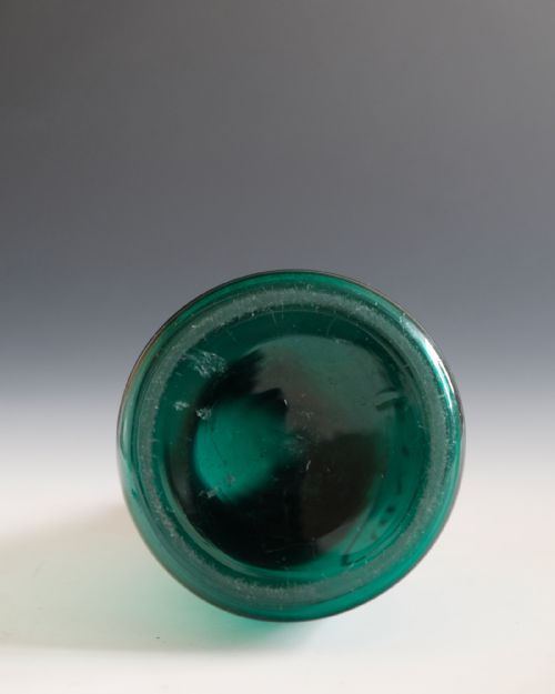 ANTIQUE GLASS DECANTER GREEN TAPER ENGLISH C1790 - ADDITIONAL PHOTO 6