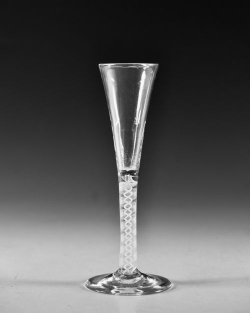 ANTIQUE GLSSS RATAFIA GLASS ENGLISH C1765 - ADDITIONAL PHOTO 2