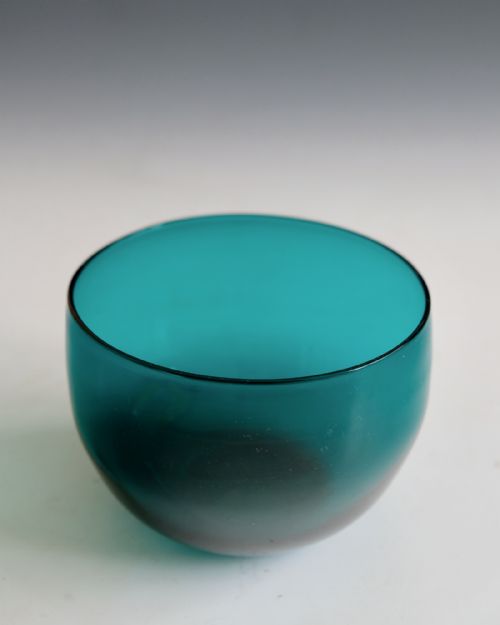 ANTIQUE GLASS THREE FINGER BOWLS GREEN BLUE AMETHYST ENGLISH C1830 - ADDITIONAL PHOTO 4