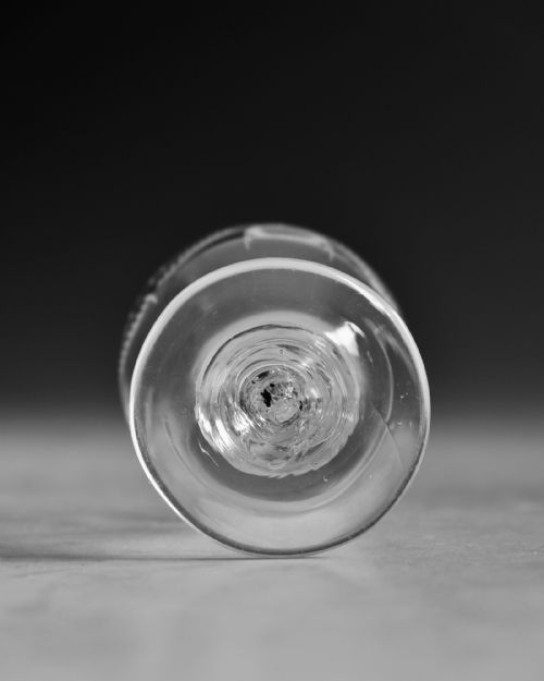 ANTIQUE GLASS RUMMER ENGRAVED ENGLISH C1800 - ADDITIONAL PHOTO 5