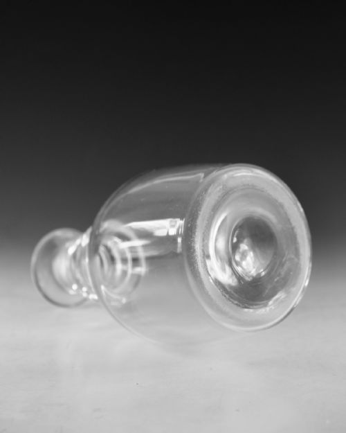 ANTIQUE GLASS DECANTER THREE NECK RINGS ENGLISH C1820 - ADDITIONAL PHOTO 3