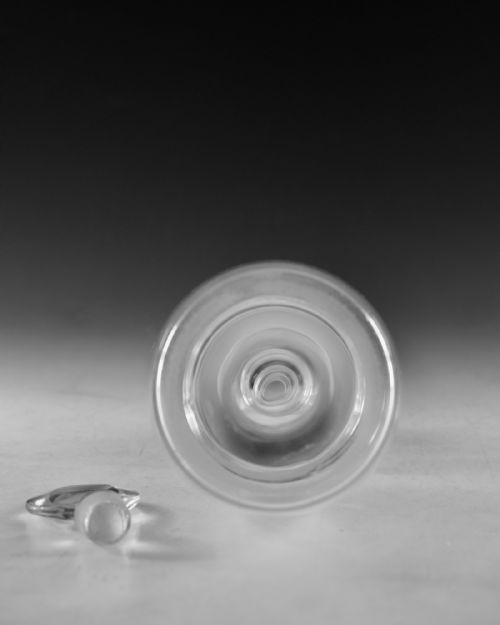 ANTIQUE GLASS DECANTER THREE NECK RINGS ENGLISH C1820 - ADDITIONAL PHOTO 5