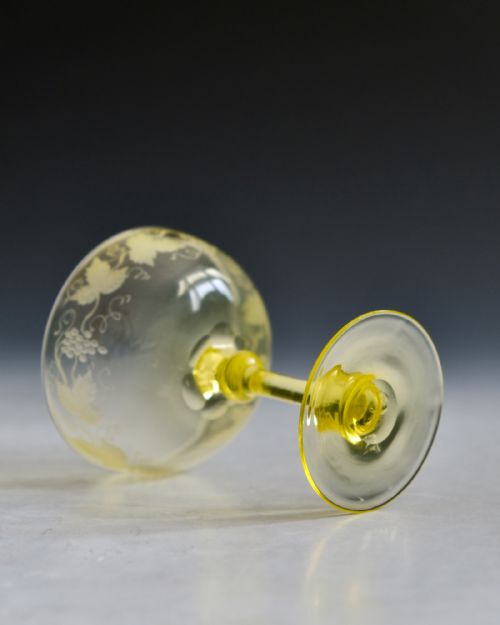 ANTIQUE GLASS CHAMPAGNE GLASS ENGLISH C1870 - ADDITIONAL PHOTO 2