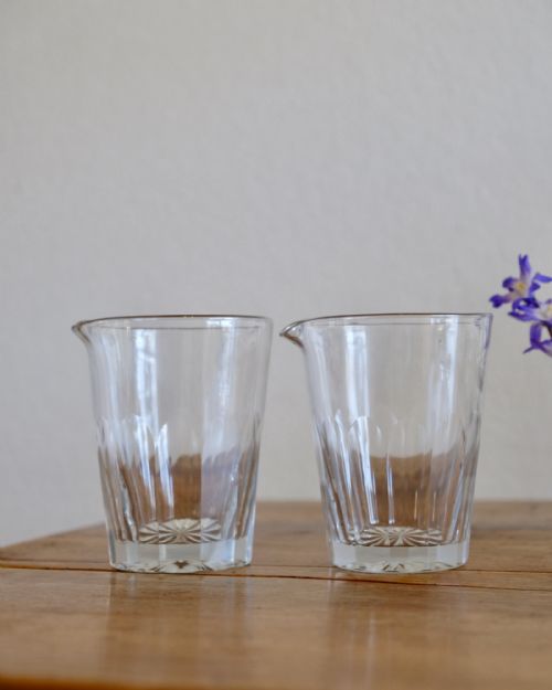 ANTIQUE GLASS PAIR OF IRISH MIXING TUMBLERS C1840 - ADDITIONAL PHOTO 1