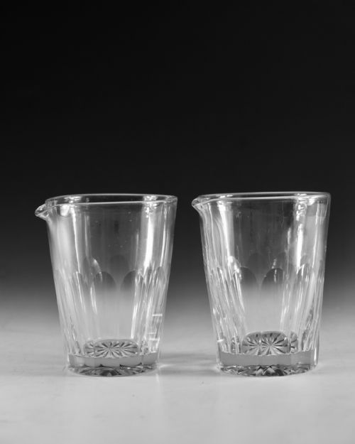 ANTIQUE GLASS PAIR OF IRISH MIXING TUMBLERS C1840 - ADDITIONAL PHOTO 3