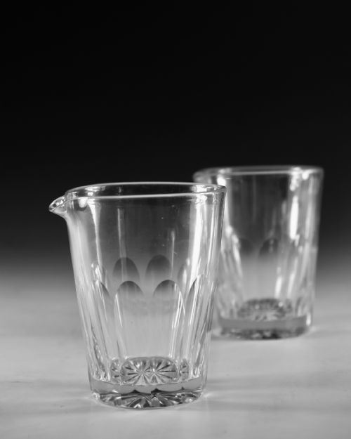 ANTIQUE GLASS PAIR OF IRISH MIXING TUMBLERS C1840 - ADDITIONAL PHOTO 4