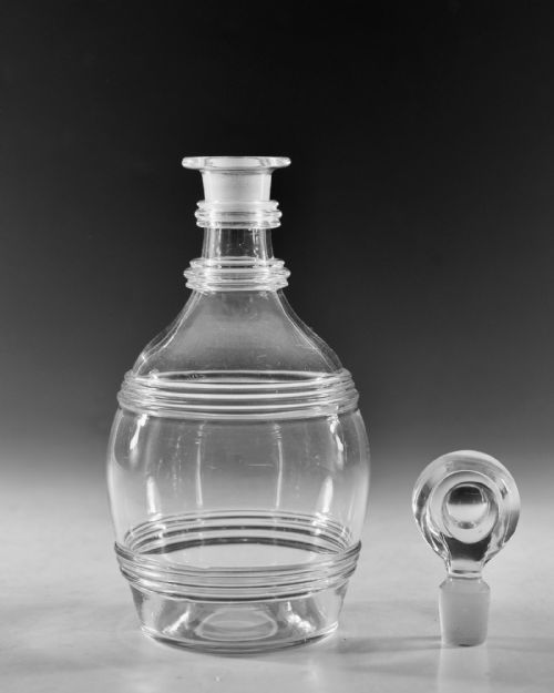ANTIQUE GLASS DECANTERS PAIR ENGLISH C1810 20 - ADDITIONAL PHOTO 4