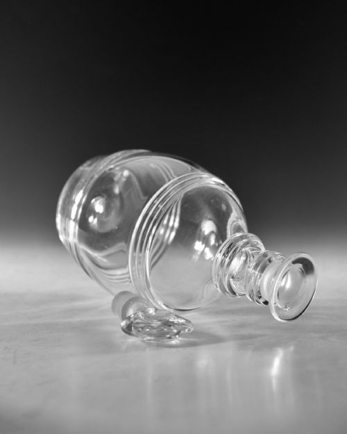 ANTIQUE GLASS DECANTERS PAIR ENGLISH C1810 20 - ADDITIONAL PHOTO 7