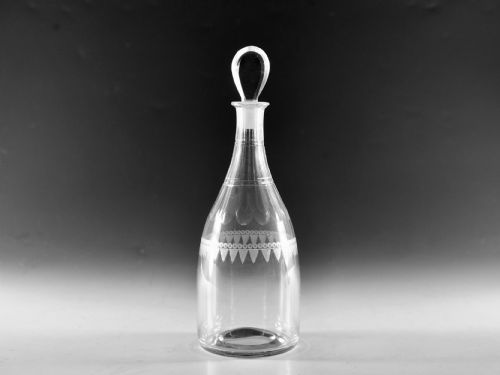 antique glass taper decanter english c1810 - CATEGORY: ANTIQUE GLASS - DATED GEORGIAN