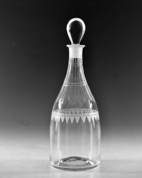 ANTIQUE GLASS TAPER DECANTER ENGLISH C1810 - ADDITIONAL PHOTO 1