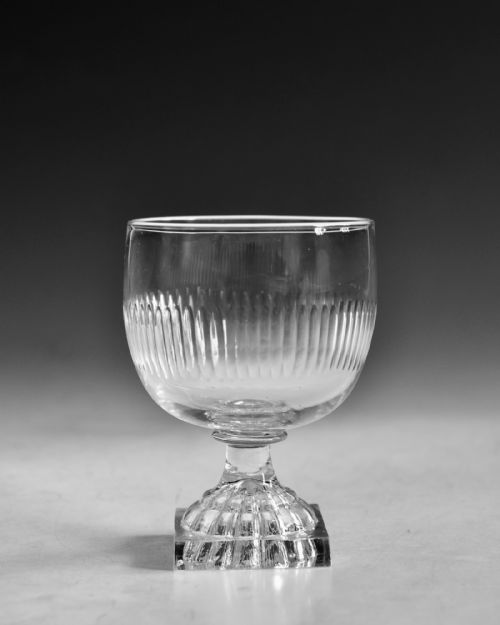 ANTIQUE GLASS RUMMER LEMON SQUEEZER FOOT ENGLISH C1810 - ADDITIONAL PHOTO 1