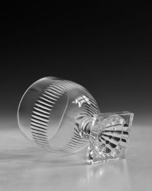 ANTIQUE GLASS RUMMER LEMON SQUEEZER FOOT ENGLISH C1810 - ADDITIONAL PHOTO 3