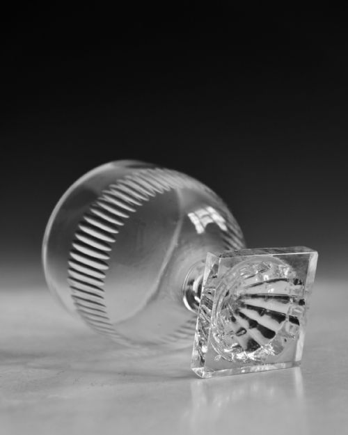 ANTIQUE GLASS RUMMER LEMON SQUEEZER FOOT ENGLISH C1810 - ADDITIONAL PHOTO 4