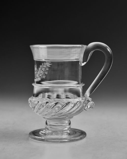 ANTIQUE GLASS COIN TANKARD 1843 - ADDITIONAL PHOTO 1