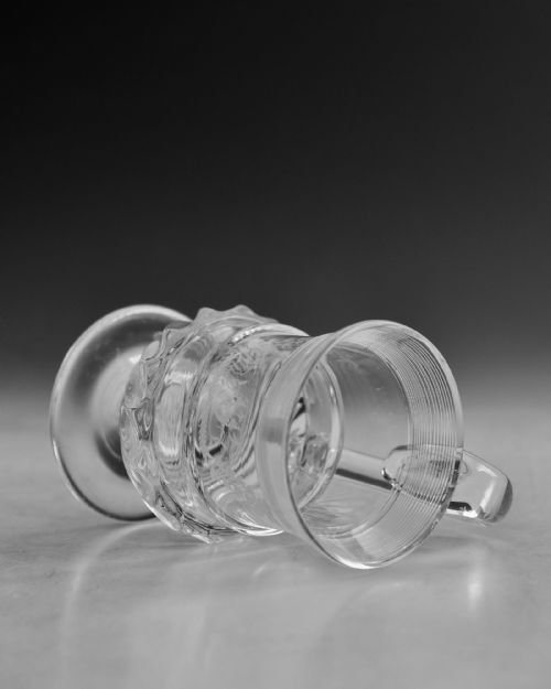 ANTIQUE GLASS COIN TANKARD 1843 - ADDITIONAL PHOTO 5