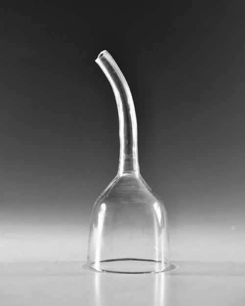ANTIQUE GLASS WINE FUNNEL ENGLISH C1760 - ADDITIONAL PHOTO 2