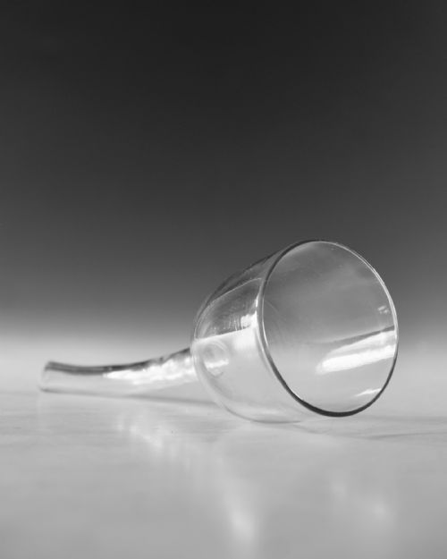 ANTIQUE GLASS WINE FUNNEL ENGLISH C1760 - ADDITIONAL PHOTO 4