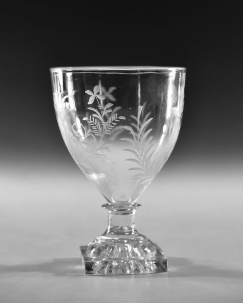 ANTIQUE GLASS RUMMER ARMORIAL ENGLISH C1800 - ADDITIONAL PHOTO 3