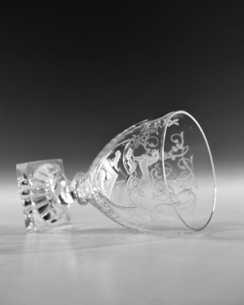 ANTIQUE GLASS RUMMER ARMORIAL ENGLISH C1800 - ADDITIONAL PHOTO 6