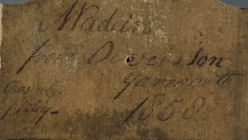 BIN LABEL WOODEN MADEIRA MID 19TH CENTURY - ADDITIONAL PHOTO 2