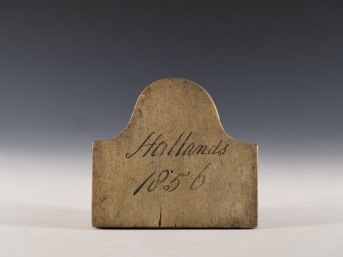 bin label hollands 1856 - CATEGORY: ANTIQUE MISCELLANEOUS - DATED VICTORIAN