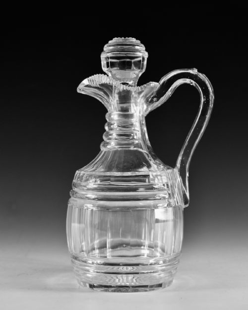 ANTIQUE GLASS CLARET JUG ENGLISH C1830 - ADDITIONAL PHOTO 1