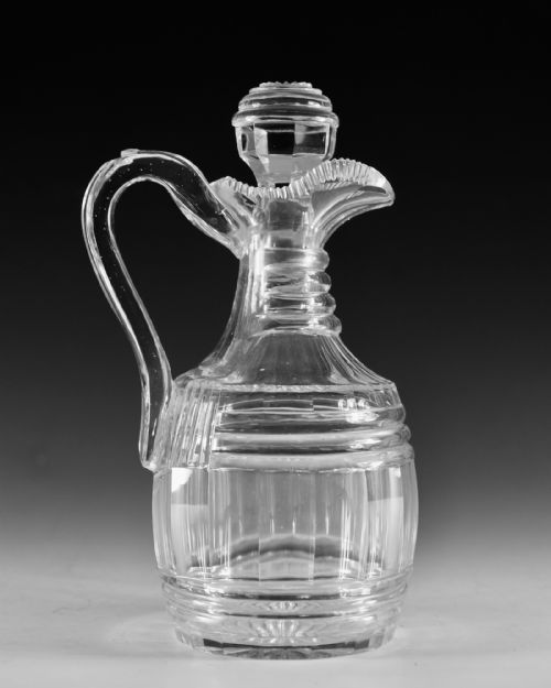 ANTIQUE GLASS CLARET JUG ENGLISH C1830 - ADDITIONAL PHOTO 2