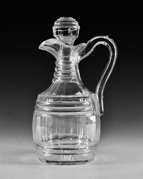 ANTIQUE GLASS CLARET JUG ENGLISH C1830 - ADDITIONAL PHOTO 4
