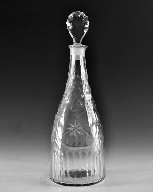ANTIQUE GLASS DECANTER ENGLISH C1780 - ADDITIONAL PHOTO 1