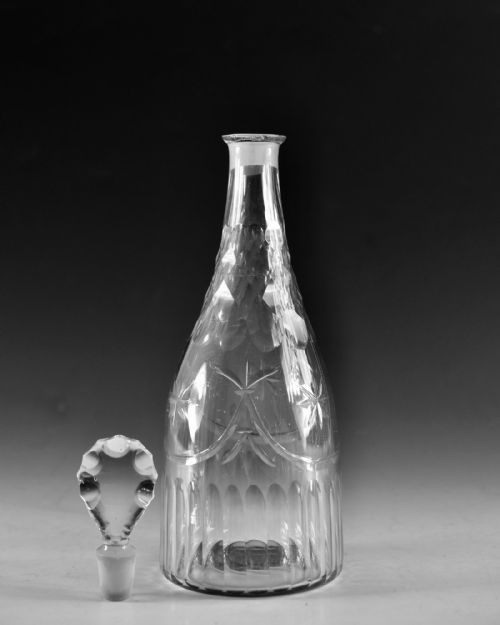 ANTIQUE GLASS DECANTER ENGLISH C1780 - ADDITIONAL PHOTO 2