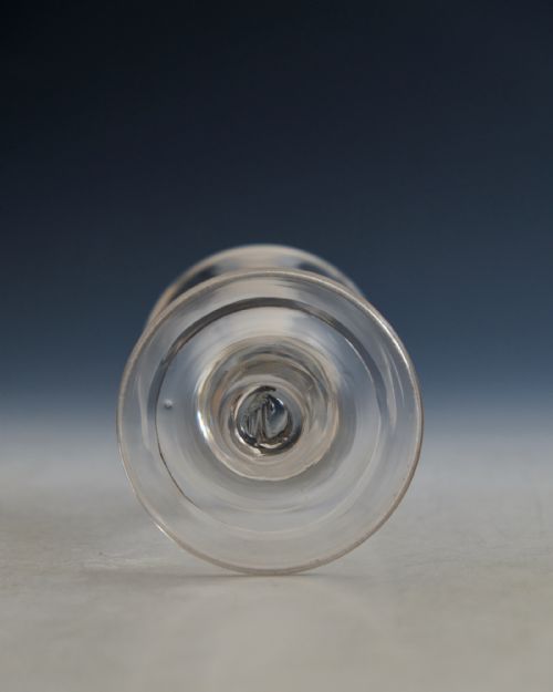 ANTIQUE GLASS WINE GLASS PLAIN STEM ENGLISH C1750 - ADDITIONAL PHOTO 5