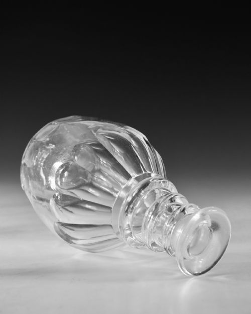 ANTIQUE GLASS DECANTERS PAIR ENGLISH C1840 - ADDITIONAL PHOTO 6