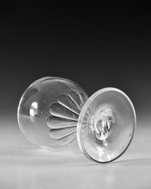 ANTIQUE GLASS RUMMERS PAIR PANEL MOULDED ENGLISH C1800 - ADDITIONAL PHOTO 4