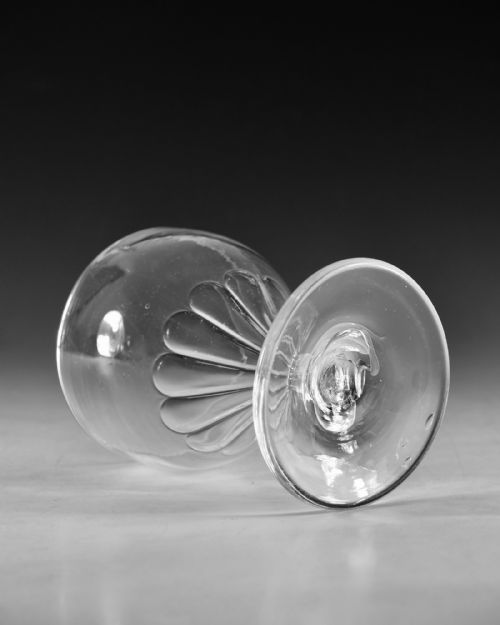 ANTIQUE GLASS RUMMERS PAIR PANEL MOULDED ENGLISH C1800 - ADDITIONAL PHOTO 5