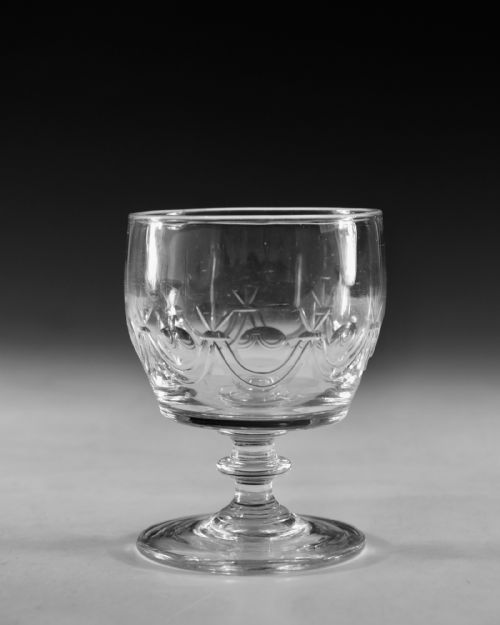 ANTIQUE GLASS RUMMERS PAIR IRISH C1830 - ADDITIONAL PHOTO 3