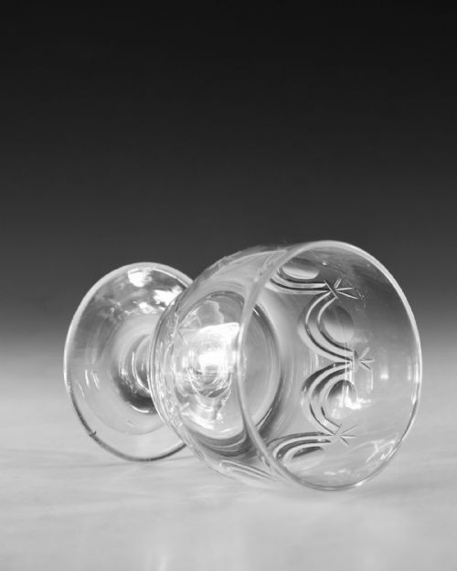 ANTIQUE GLASS RUMMERS PAIR IRISH C1830 - ADDITIONAL PHOTO 5