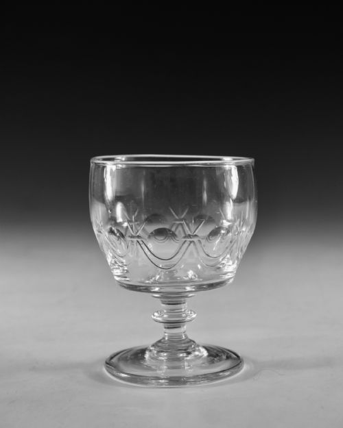 ANTIQUE GLASS RUMMERS PAIR IRISH C1830 - ADDITIONAL PHOTO 3