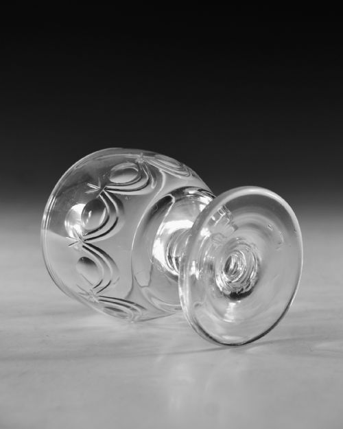ANTIQUE GLASS RUMMERS PAIR IRISH C1830 - ADDITIONAL PHOTO 4