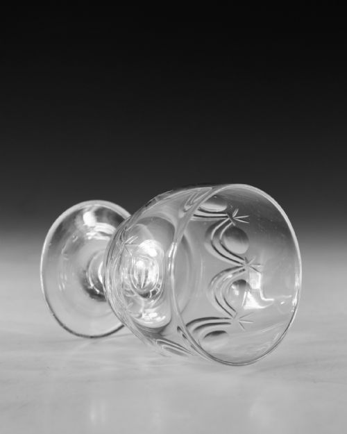 ANTIQUE GLASS RUMMERS PAIR IRISH C1830 - ADDITIONAL PHOTO 5