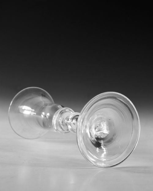 ANTIQUE GLASS LIGHT BALUSTER WINE GLASS ENGLISH C1830 - ADDITIONAL PHOTO 5