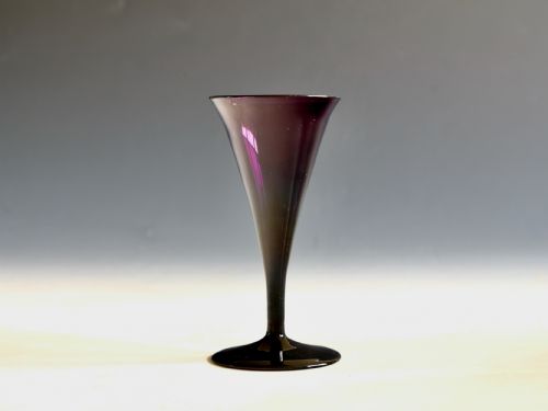 antique glass wine glass amethyst english c1820 - CATEGORY: ANTIQUE GLASS - DATED GEORGIAN