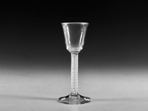 antique glass air twist wine glass english c1755 - CATEGORY: ANTIQUE GLASS - DATED 18TH CENTURY