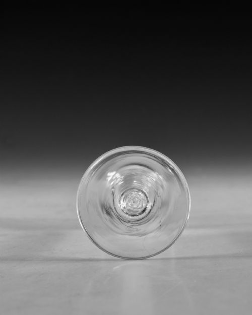 ANTIQUE GLASS AIR TWIST WINE GLASS ENGLISH C1755 - ADDITIONAL PHOTO 5